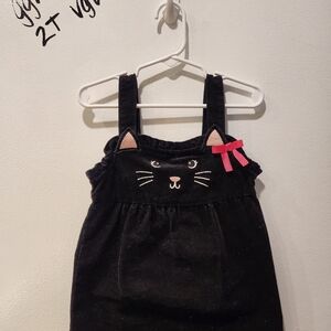 Gymboree Black Cat Cotton Corduroy Dress 2T